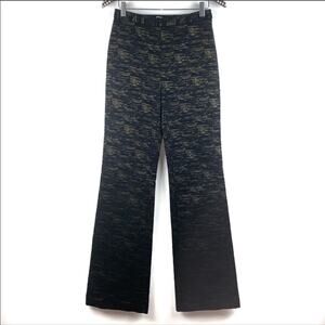 NEW TROUBADOUR Black Gold Flare Wide Leg Punta Ponte Pants Trouser Sample 2 / 4